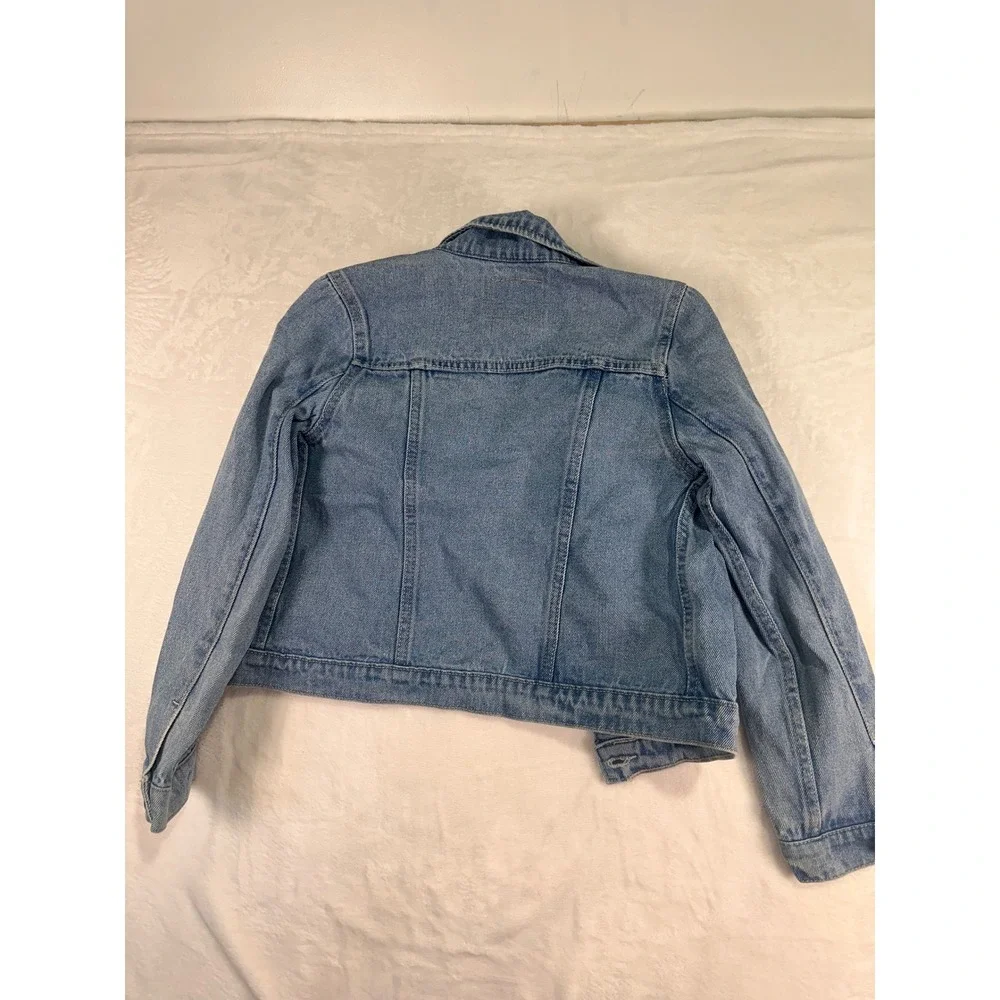 Levi's Denim Trucker Jacket M 10-12 Blue Cotton Button Front Kids